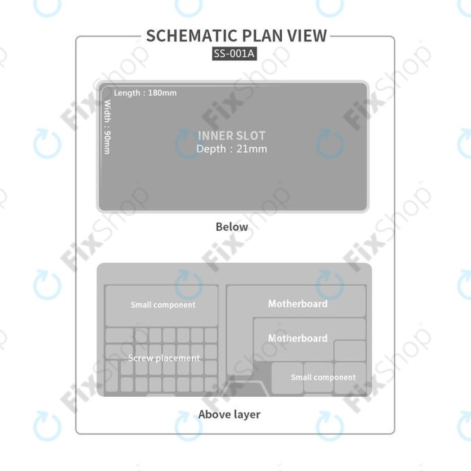 OSS W203 - Cutie multifuncțională pentru stocarea telefoanelor dezasamblate