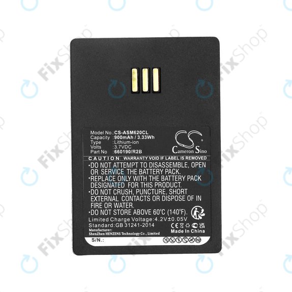 Baterie pentru Siemens Openstage WL3, Ascom, Aastra, Innovaphone, 900mAh, Li-Ion, 3.7V, 660190/R2B, HQ