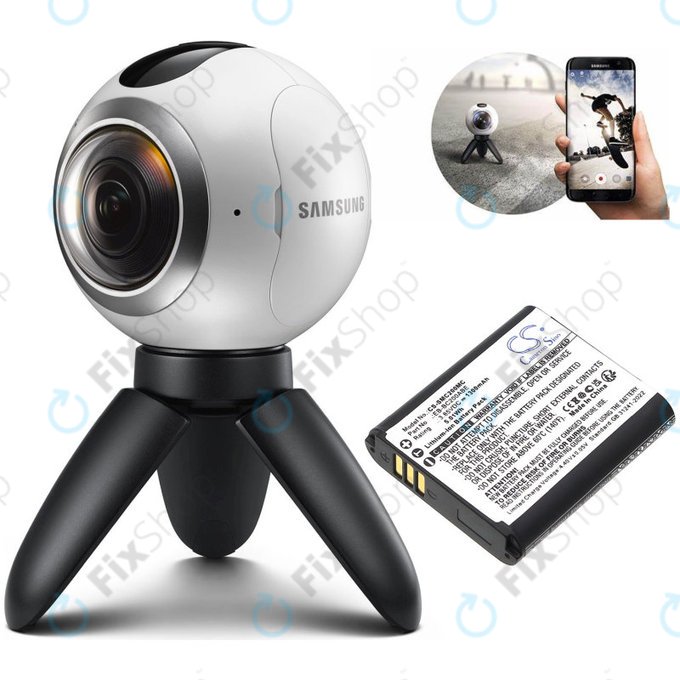 Baterie pentru Samsung Gear 360, 1300mAh, Li-Ion, 3.85V, EB-BC200ABE, HQ