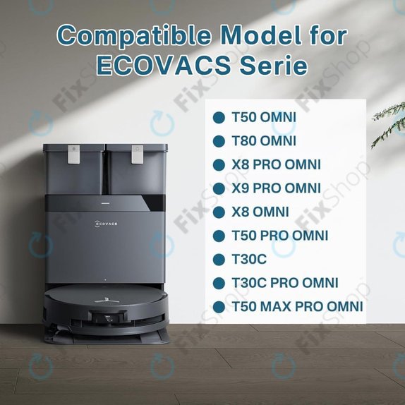 Sac de praf, 4 buc. pentru Ecovacs Deebot T30c, T50-series, T80-series, X8-series, X9 Pro-series
