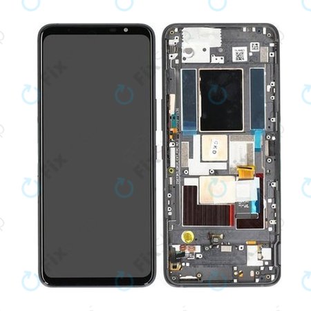 Asus ROG Phone 5s, 5s Pro ZS676KS - Ecran LCD + Sticlă tactilă + Cadru (Black) - 90AI0091-R20020 Genuine Service Pack