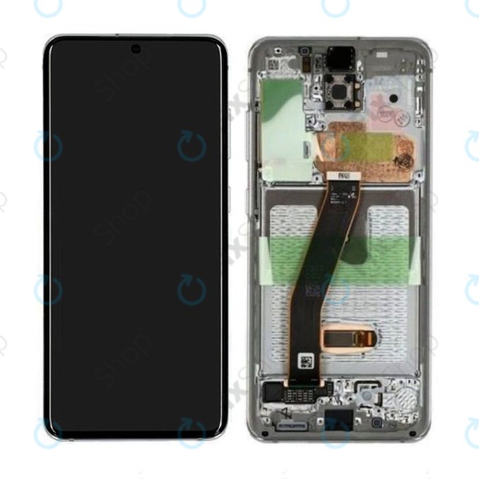 Samsung Galaxy S20 G980F - Ecran LCD + Sticlă Tactilă + Ramă (Cloud White) - GH82-22123B, GH82-22131B Genuine Service Pack