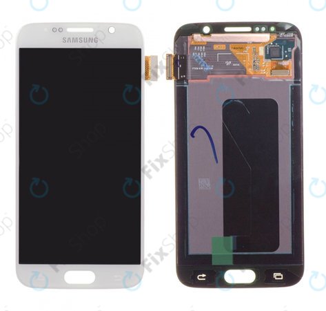 Samsung Galaxy S6 G920F - Ecran LCD + Sticlă Tactilă (White Pearl) - GH97-17260B Genuine Service Pack
