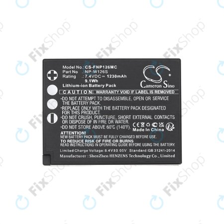 Baterie pentru Fujifilm Finepix Hs30, X-T30, 1230mAh, Li-Ion, 7.4V, NP-W126S, HQ