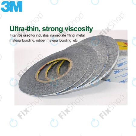 3M - Bandă adezivă pe ambele fete - 2mm x 50m (transparentă)