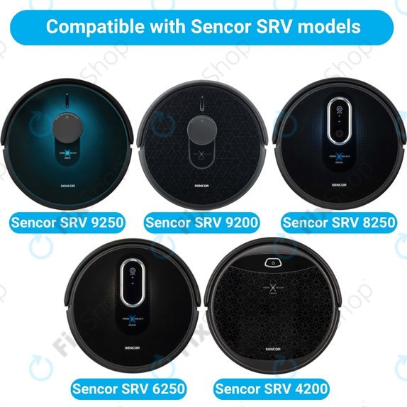 Set de piese de schimb pentru Sencor SRV9250, 9200, 8250, 6250, 4200 (2x Perie principală, 4x Filter, 4x Perie laterală, 4x Mop)