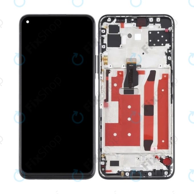 Huawei P40 Lite 5G - Ecran LCD + Sticlă Tactilă + Ramă (Midnight Black) TFT