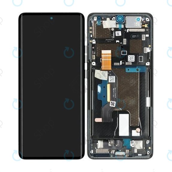 Motorola Edge 50 Ultra - Ecran LCD + Sticlă Tactilă + Ramă (Forest Grey) - 5D68C24483 Genuine Service Pack
