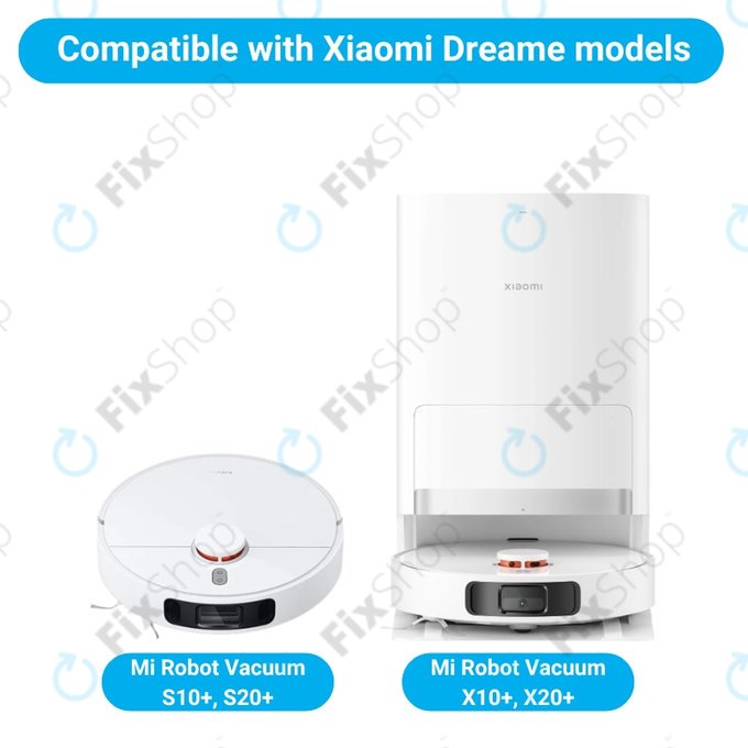 Set de piese de schimb pentru Xiaomi Mi Robot Vacuum S20+, S10+, X20+, X10+ (2x Perie principală, 4x Filter, 4x Perie laterală – neagră, 8x Mop, 4x Sac de praf)