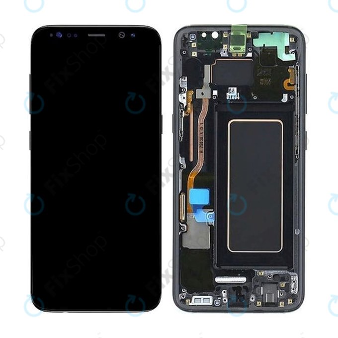 Samsung Galaxy S8 G950F - Ecran LCD + Sticlă Tactilă + Ramă (Midnight Black) - GH97-20457A, GH97-20473A, GH97-20458A, GH97-20629A Genuine Service Pack