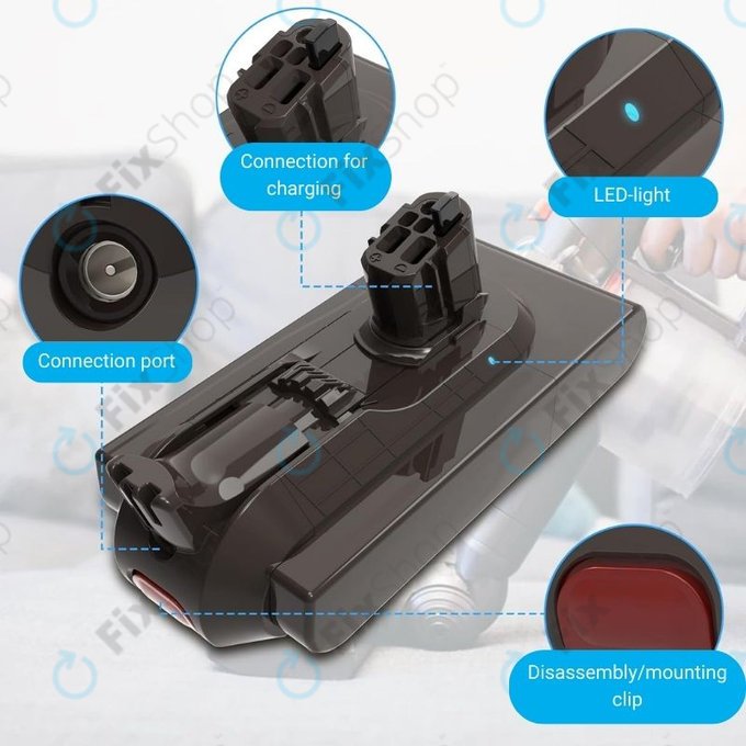 Dyson V11, V15 - Baterie SV15, SV18, 970938-01 Li-Ion 25.2V 4500mAh