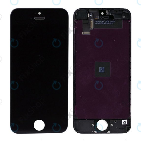 Ecran pentru iPhone 5C, Black, Sticlă tactilă cu ramă