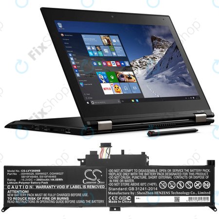 Baterie pentru Lenovo ThinkPad Yoga 260, 2900mAh, Li-Ion, 15.2V, 00HW026, HQ