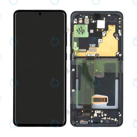 Samsung Galaxy S20 Ultra G988F - Ecran LCD + Sticlă Tactilă + Ramă (Cosmic Black) - GH82-26032A, GH82-26033A Genuine Service Pack