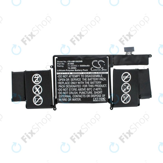 Apple MacBook Pro 13" A1502 (Early 2015) - Baterie A1582 6500mAh HQ