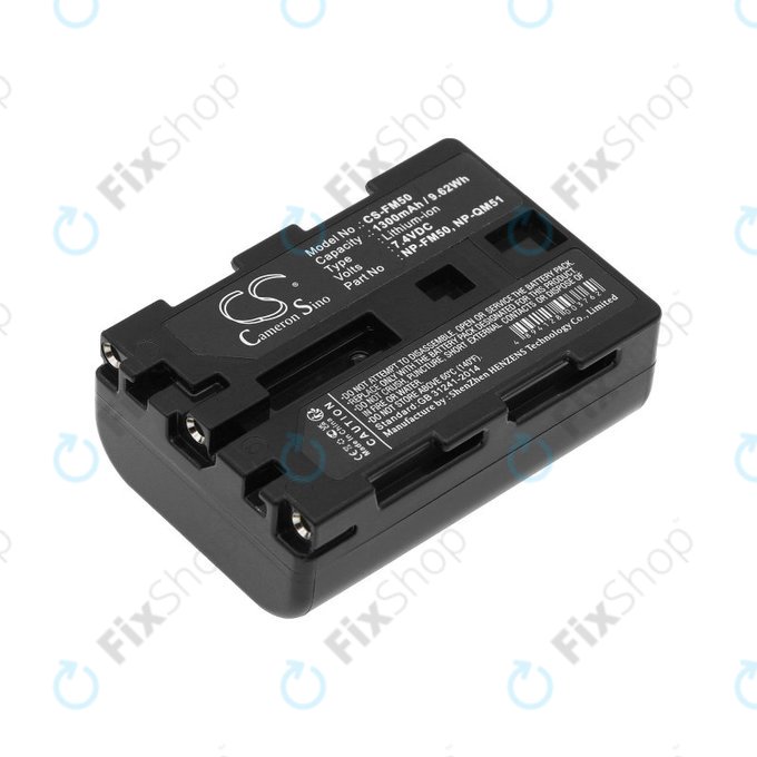 Baterie pentru Sony CCD-TR108, Cyber-shot DSC-S50, 1300mAh, Li-Ion, 7.4V, NP-QM51, HQ