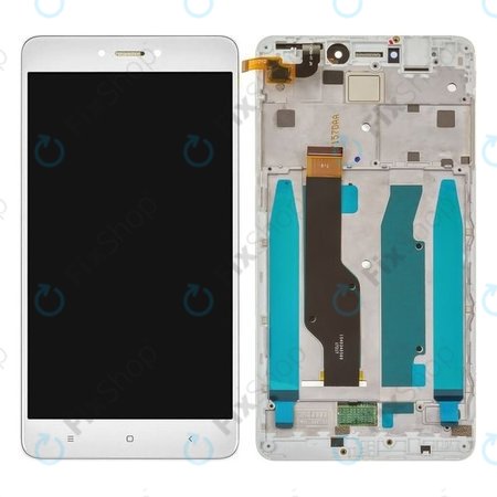 Xiaomi Redmi Note 4 SD Global, Redmi Note 4X - Ecran LCD + Sticlă Tactilă + Ramă (White) TFT
