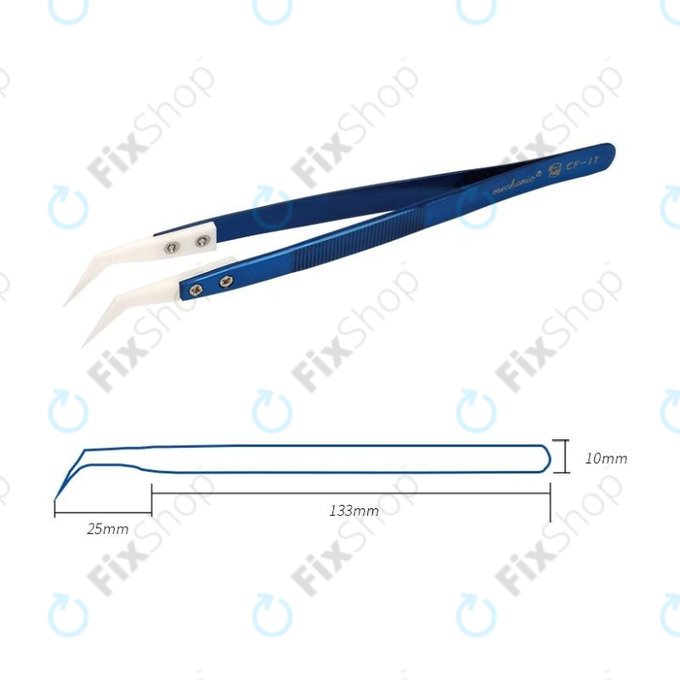 Mechanic CF-17 - Pensetă ceramică rezistentă la căldură cu vârf îndoit