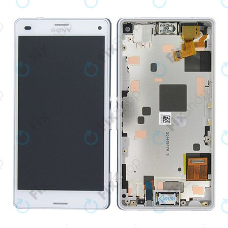 Sony Xperia Z3 Compact D5803 - Ecran LCD + Sticlă Tactilă + Ramă (White) TFT