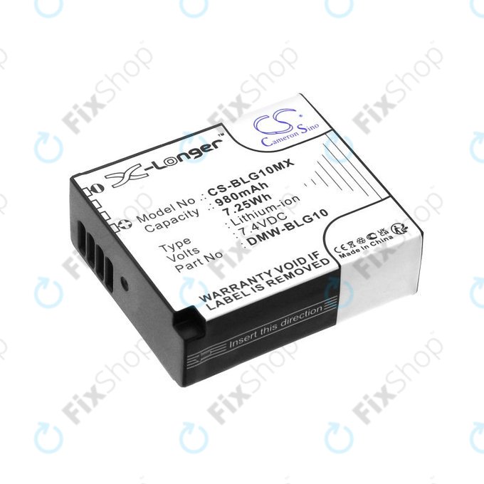 Baterie pentru Leica D-Lux Type 109, Panasonic Lumix DMC-GF3, GX7, LX100, 980mAh, Li-Ion, 7.4V, DMW-BLG10, HQ