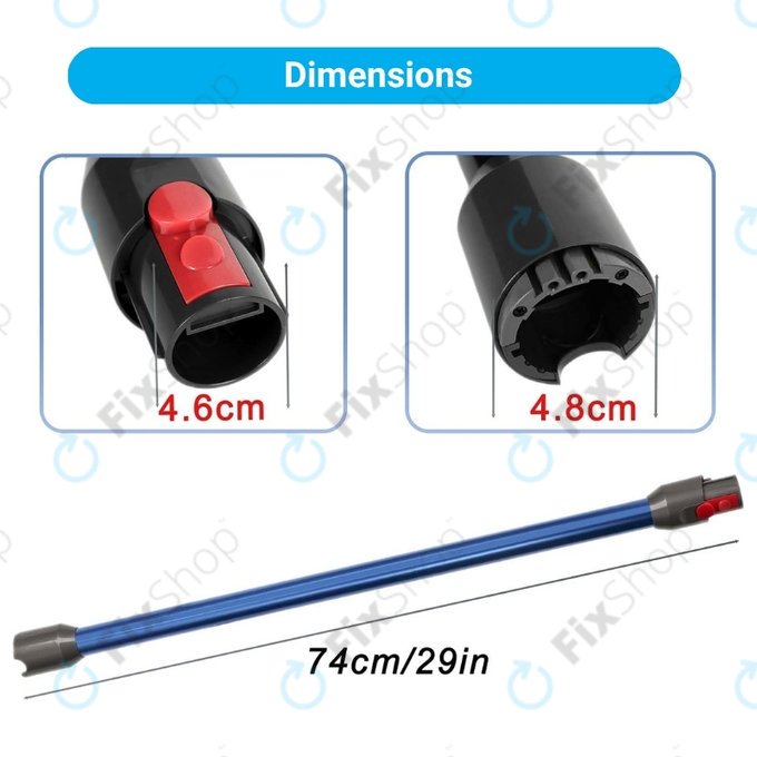 Dyson V12 - Tija de aspirare (Albastru)