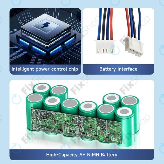 iRobot Roomba Combo-series, Ecovacs Deebot-series - Baterie 4720110, DM88 Ni-MH 12.0V 3000mAh HQ