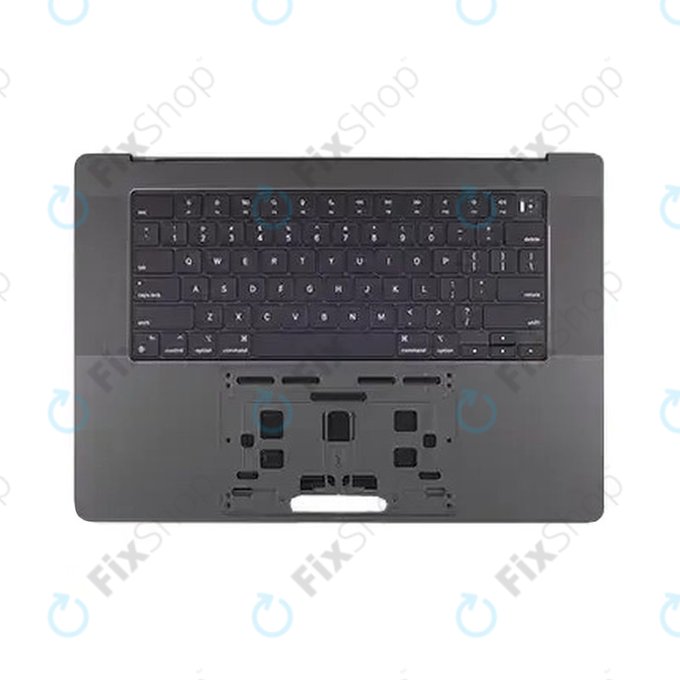Ramă superioară tastatură pentru MacBook Pro 16", A3403 (2024), cu tastatură US și baterie, Space Black, 661-42823, Genuine Apple