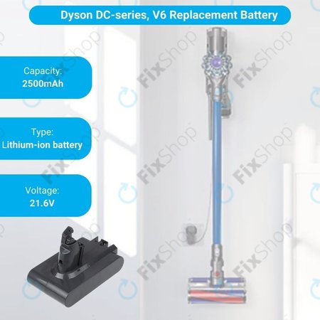 Dyson DC-series, V6 - Baterie 965874-02 Li-Ion 21.6V 2500mAh
