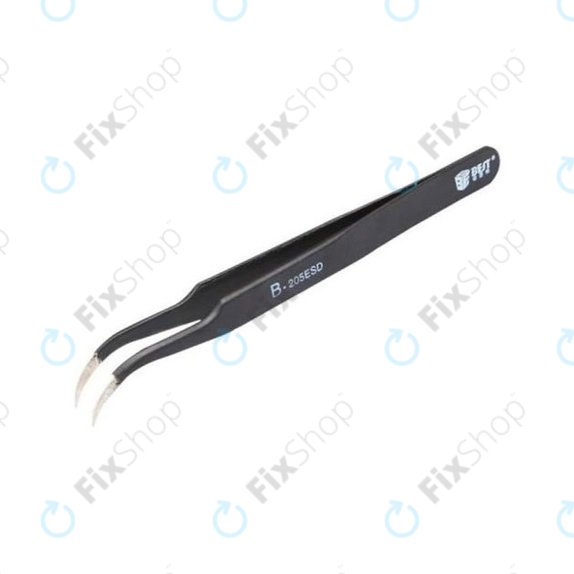 Best B-205ESD - Pensetă metalică ESD cu vârf pliat (117mm)