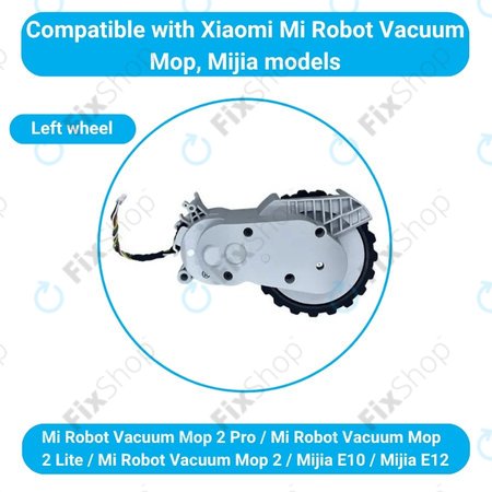 Xiaomi Mijia E10, E12, Mi Robot Vacuum Mop 2 Lite, 2 Pro - Roată cu Motor (Stânga) (Alb)