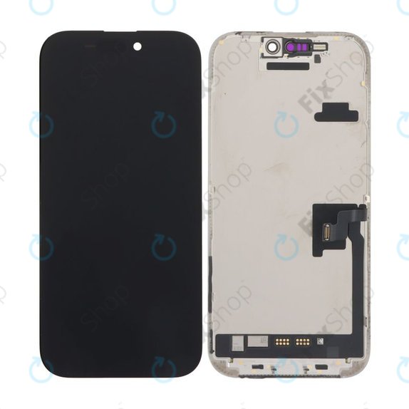 Ecran In-Cell FHD pentru iPhone 16 Pro, Sticlă tactilă cu ramă, FixPremium