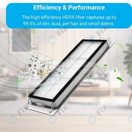Xiaomi Roborock S5, S5 Max, S6, S6 MaxV, S6 Pure, E4, E5, Mijia 1S, Mi Robot Vacuum Mop 1S, Xiaowa E2, E3, Lite C10 - Filtru de praf (2buc)