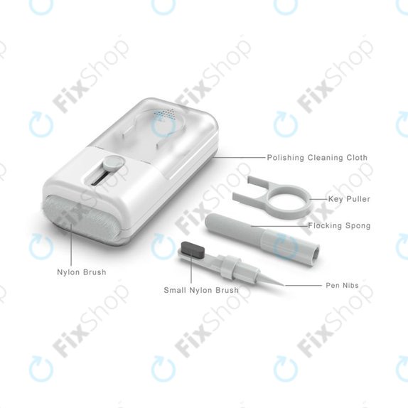 Instrument de curățare multifuncțional cu extractor de chei și cârpă, 6 în 1