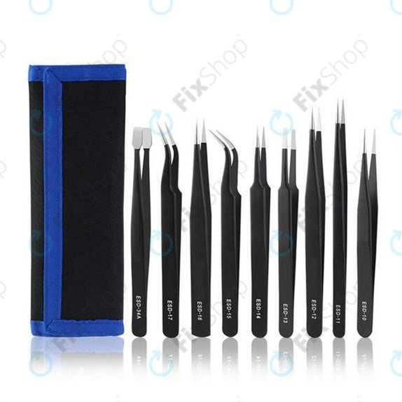 Set de Pensete antistatice ESD din Oţel inoxidabile 9in1