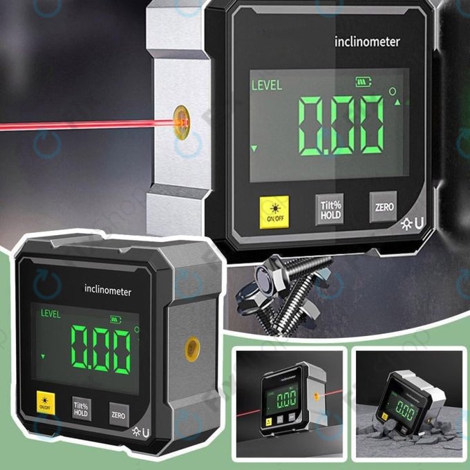 Raportor digital cu magnet și laser
