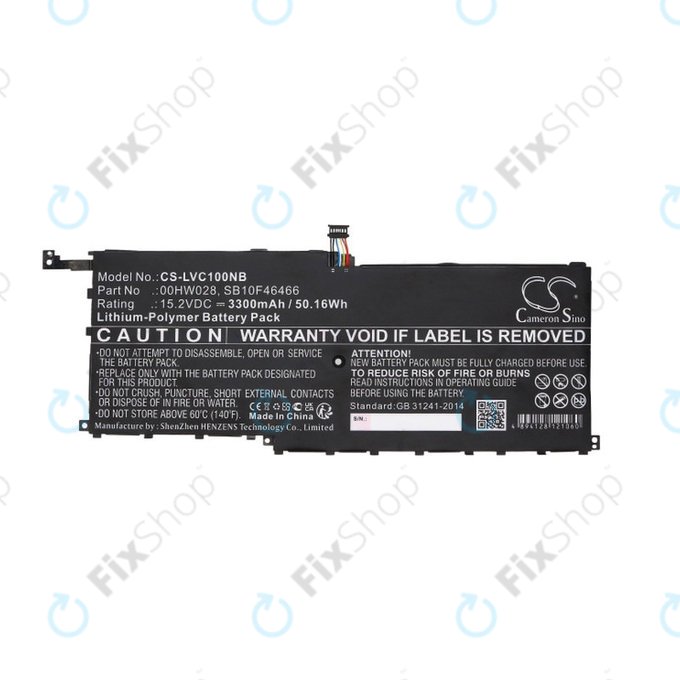 Baterie pentru Lenovo X1, 3300mAh, Li-Pol, 15.2V, 00HW028, HQ