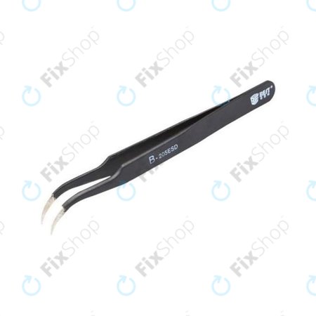 Best B-205ESD - Pensetă metalică ESD cu vârf pliat (117mm)