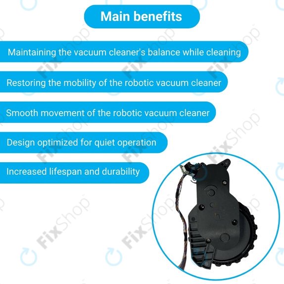 Xiaomi Roborock S5 Max, S6 Pure, S7 - Roată cu Motor (Dreapta) (Negru)