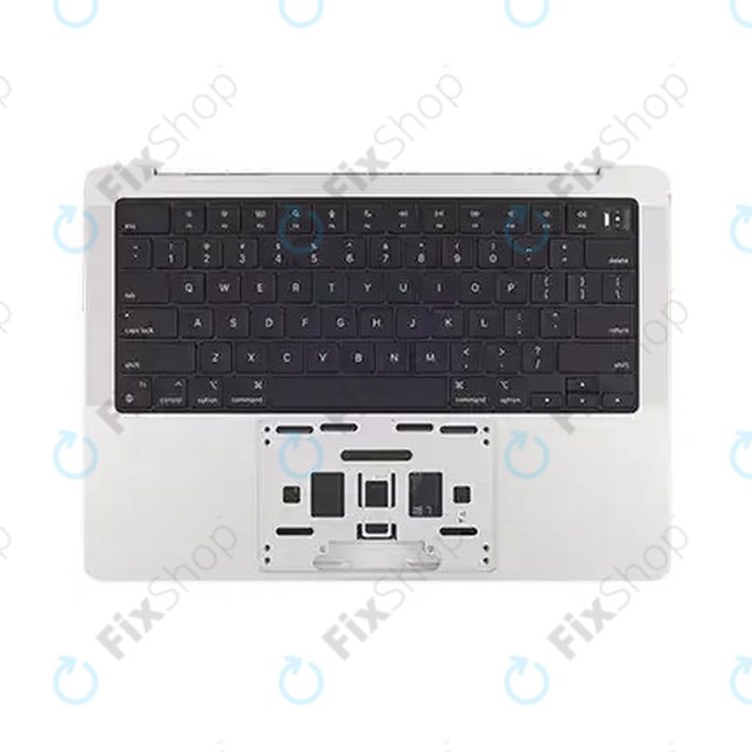 Ramă superioară tastatură pentru MacBook Pro 14", A2918 (Late 2023, cu tastatură US și baterie, Silver, 661-35709, Genuine Apple