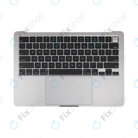 Ramă superioară tastatură pentru MacBook Air 13", A3113 (2024), cu tastatură US și baterie, Space Gray, 661-40227, Genuine Apple