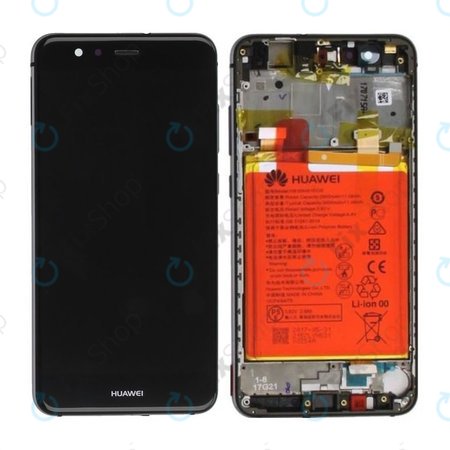 Huawei P10 Lite - Ecran LCD + Sticlă Tactilă + Ramă + Baterie (Graphite Black) - 02351FSG, 02351FSE Genuine Service Pack