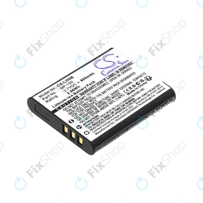 Baterie pentru Olympus MJU, Casio Exilim, Kodak PIXPRO, 800mAh, Li-Ion, 3.7V, NP-150, HQ