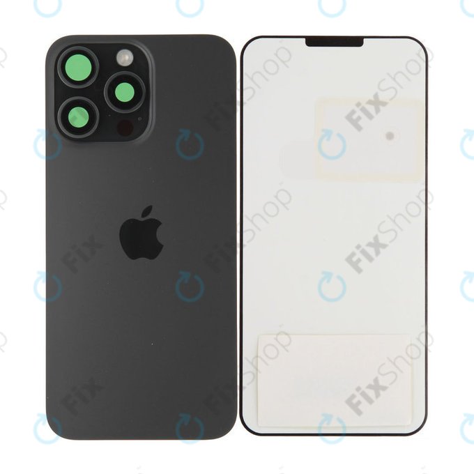 Sticlă Carcasă Spate pentru iPhone 15 Pro Max | Black Titanium | 661-36907 | Genuine Apple