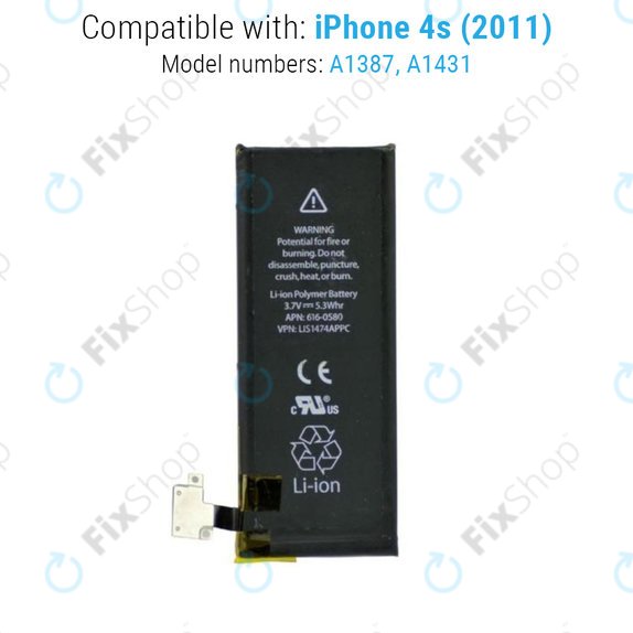 Baterie pentru iPhone 4S, 1430mAh