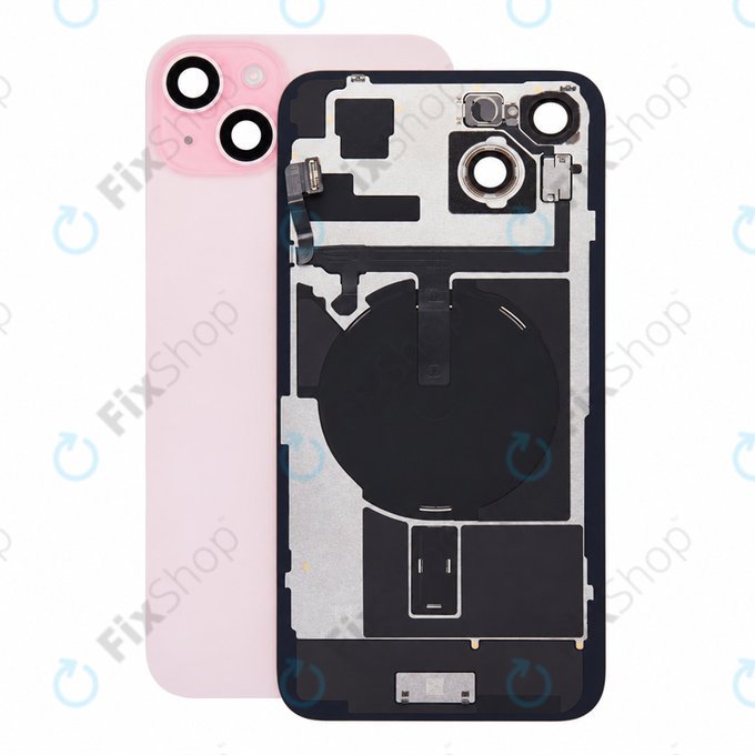 Sticlă carcasă spate pentru iPhone 15 Plus, Pink, Pulled A