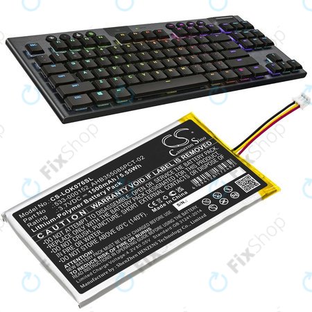 Baterie pentru Logitech G913, G913 TKL, G915, G915TKL, 1500mAh, Li-Pol, 3.7V, 533-000152, HQ