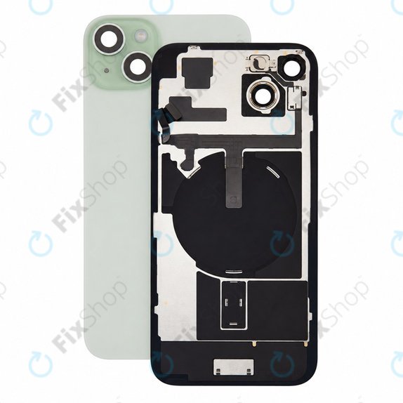 Sticlă carcasă spate pentru iPhone 15 Plus, Green, Pulled A