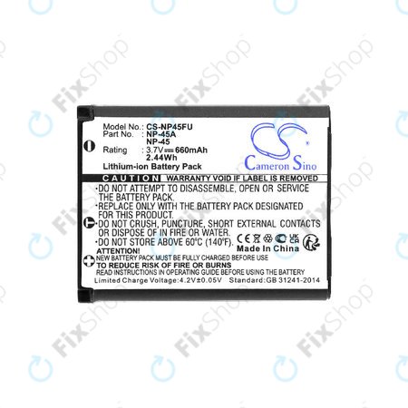 Baterie pentru Leica, ALBA, Fujifilm, Avision, Praktica, Medion, 660mAh, Li-ion, 3.7V, NP-45, HQ