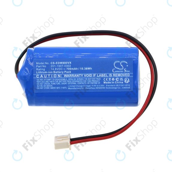 Baterie pentru Ecovacs Winbot 880, 700, 700mAh, Li-Ion, 14.8V, 201-1907-0302, HQ