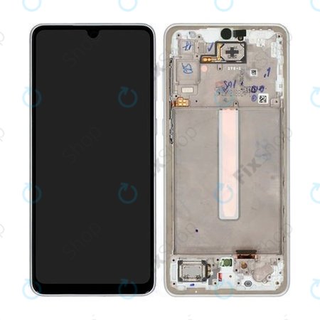 Samsung Galaxy A33 5G A336B - Ecran LCD + Sticlă Tactilă + Ramă (Awesome White) - GH82-28143B, GH82-28144B Genuine Service Pack